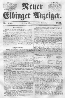 Neuer Elbinger Anzeiger, Nr. 283. Mittwoch, 17. September 1851
