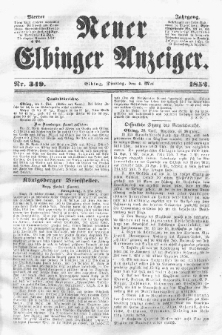 Neuer Elbinger Anzeiger, Nr. 349. Dienstag, 4. Mai 1852