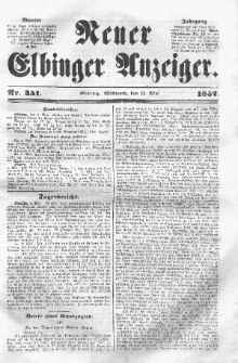 Neuer Elbinger Anzeiger, Nr. 351. Mittwoch, 12. Mai 1852