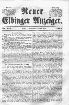Neuer Elbinger Anzeiger, Nr. 352. Sonnabend, 15. Mai 1852