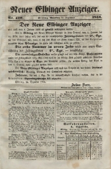 Neuer Elbinger Anzeiger, Nr. 429. Montag, 27. Dezember 1852