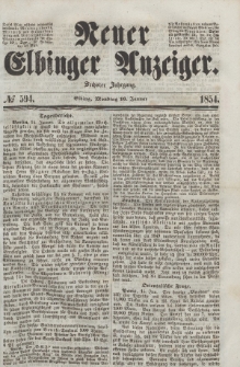 Neuer Elbinger Anzeiger, Nr. 594. Montag, 16. Januar 1854