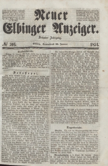 Neuer Elbinger Anzeiger, Nr. 596. Sonnabend, 21. Januar 1854