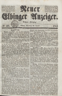 Neuer Elbinger Anzeiger, Nr. 597. Montag, 23. Januar 1854