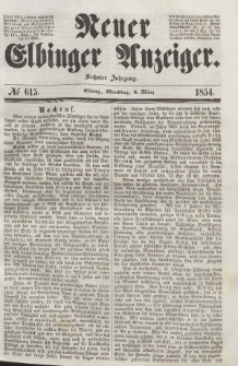 Neuer Elbinger Anzeiger, Nr. 615. Montag, 6. März 1854