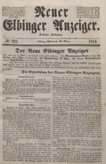 Neuer Elbinger Anzeiger, Nr. 622. Mittwoch, 22. März 1854