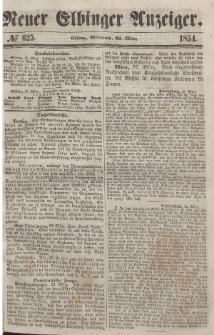 Neuer Elbinger Anzeiger, Nr. 625. Mittwoch, 29. März 1854