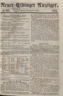 Neuer Elbinger Anzeiger, Nr. 635. Montag, 24. April 1854