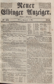 Neuer Elbinger Anzeiger, Nr. 639. Mittwoch, 3. Mai 1854