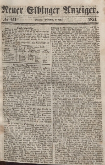 Neuer Elbinger Anzeiger, Nr. 641. Dienstag, 9. Mai 1854