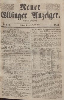 Neuer Elbinger Anzeiger, Nr. 642. Sonnabend, 13. Mai 1854