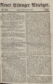 Neuer Elbinger Anzeiger, Nr. 645. Sonnabend, 20. Mai 1854