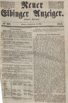 Neuer Elbinger Anzeiger, Nr. 648. Sonnabend, 27. Mai 1854