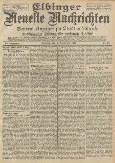 Elbinger Neueste Nachrichten, Nr. 211 Sonntag 8 September 1912 64. Jahrgang