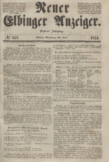 Neuer Elbinger Anzeiger, Nr. 657. Montag, 19. Juni 1854
