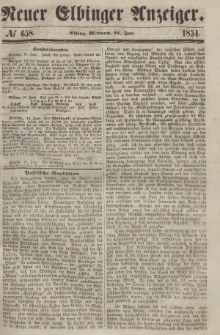 Neuer Elbinger Anzeiger, Nr. 658. Mittwoch, 21. Juni 1854