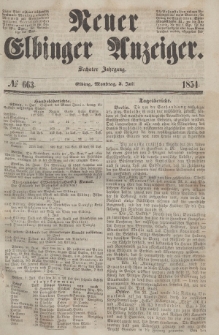 Neuer Elbinger Anzeiger, Nr. 663. Montag, 3. Juli 1854
