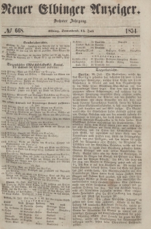 Neuer Elbinger Anzeiger, Nr. 668. Sonnabend, 15. Juli 1854