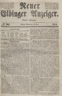 Neuer Elbinger Anzeiger, Nr. 669. Montag, 17. Juli 1854