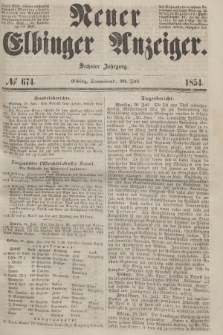 Neuer Elbinger Anzeiger, Nr. 674. Sonnabend, 29. Juli 1854