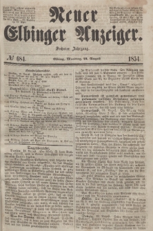 Neuer Elbinger Anzeiger, Nr. 684. Montag, 21. August 1854
