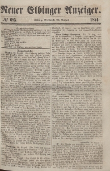Neuer Elbinger Anzeiger, Nr. 685. Mittwoch, 23. August 1854