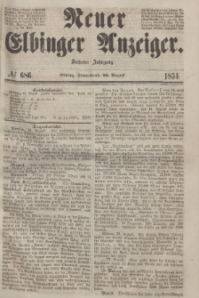 Neuer Elbinger Anzeiger, Nr. 686. Sonnabend, 26. August 1854