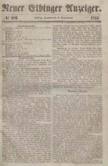 Neuer Elbinger Anzeiger, Nr. 689. Sonnabend, 2. September 1854