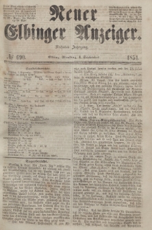 Neuer Elbinger Anzeiger, Nr. 690. Montag, 4. September 1854