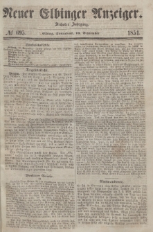 Neuer Elbinger Anzeiger, Nr. 695. Sonnabend, 16. September 1854