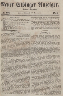 Neuer Elbinger Anzeiger, Nr. 697. Mittwoch, 20. September 1854