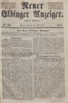 Neuer Elbinger Anzeiger, Nr. 699. Montag, 25. September 1854
