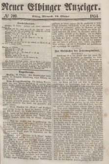 Neuer Elbinger Anzeiger, Nr. 709. Mittwoch, 18. Oktober 1854