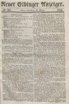 Neuer Elbinger Anzeiger, Nr. 710. Sonnabend, 21. Oktober 1854