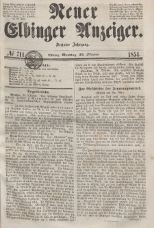 Neuer Elbinger Anzeiger, Nr. 711. Montag, 23. Oktober 1854