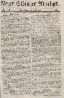 Neuer Elbinger Anzeiger, Nr. 719. Sonnabend, 11. November 1854
