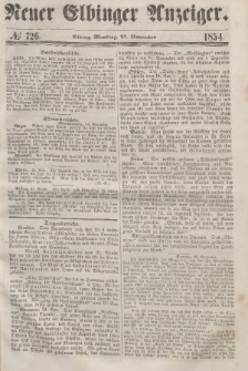 Neuer Elbinger Anzeiger, Nr. 726. Montag, 27. November 1854