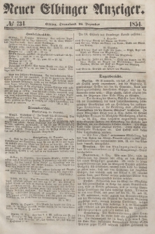 Neuer Elbinger Anzeiger, Nr. 734. Sonnabend, 16. Dezember 1854