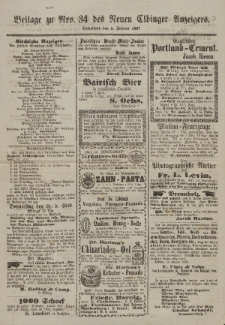 Neuer Elbinger Anzeiger, Nr. 34. Sonnabend, 9. Februar 1867