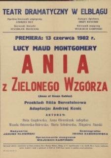 Ania z Zielonego Wzgórza – afisz