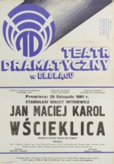 Jan Maciej Karol Wścieklica - afisz