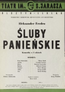 Śluby panieńskie – afisz