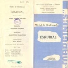 Eskurial &ndash; program teatralny