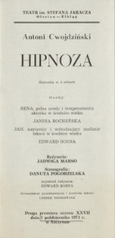 Hipnoza – program teatralny