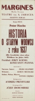 Historia o starym wdowcu z roku 1637 &ndash; afisz