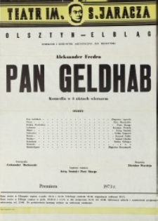 Pan Geldhab – afisz