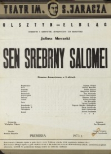Sen srebrny Salomei – afisz