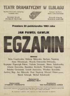 Egzamin - afisz