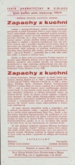 Zapachy z kuchni – ulotka