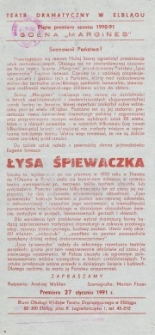 Łysa śpiewaczka - ulotka